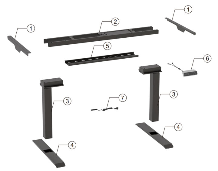 FlexiSpot E7 assembly